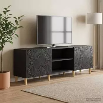 vidaXL TV-Schrank 150x31x50cm, schwarz, Holzwerkstoff (895146)