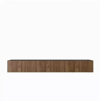 Masseno Varen TV-Lowboard 300x41x40cm, schwarz / eichefarben (800001865312)
