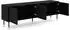 AC-Déco Aglaé TV-Schrank 180cm, 4 Türen, mattschwarz