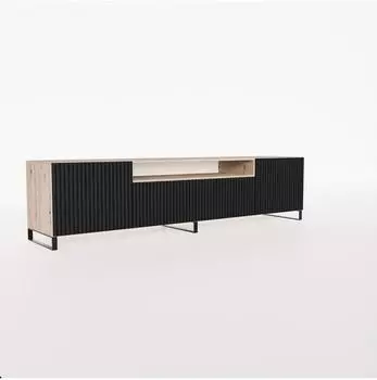 Masseno VAREN Lowboard 200x41x40cm, Eiche Artisan/schwarz (800001864993)