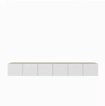 Masseno Rova Lowboard 300x41x40cm, Eiche Artisan/wei&szlig; (800001865458)