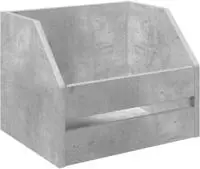 vidaXL Vinyl Album Box Betongrau 38 x 30 x 29 cm Holzwerkstoff
