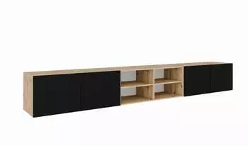 Masseno Mivo Lowboard 300x41x40cm, Eiche Artisan/Schwarz (800001865092)