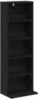 vidaXL CD Regal Schwarze Eiche 33 x 23,5 x 97,5 cm Holzwerkstoff