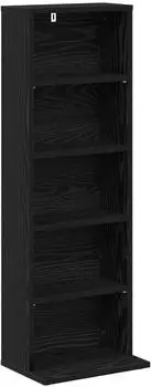 vidaXL CD-Regal schwarze Eiche 33x23,5x97,5cm Holzwerkstoff