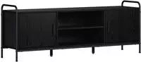vidaXL TV-Schrank 133 x 33 x 50 cm Schwarz Eichen-Optik Holzwerkstoff