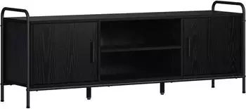 vidaXL TV-Schrank 133x33x50cm schwarz Eichen-Optik (8013716)