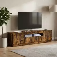 vidaXL LED-TV-Schrank Raucheiche Holzwerkstoff