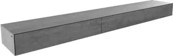 DeLife Cuor Lowboard Keramik betongrau 250cm schwebend, 1 Klappe 1 Schubfach