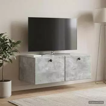 vidaXL Wandmontierter TV-Schrank 78,5x41x30cm betongrau
