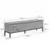 Finebuy Lowboard 150cm grau, 3 Schubladen, grifflos (FB117865)