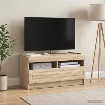 vidaXL UTRECHT TV-Schrank mit LED, Sonoma-Eiche, Holzwerkstoff