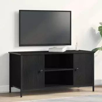 vidaXL TV-Schrank Schwarz-Eiche 100x40x50cm Holzwerkstoff (862141)