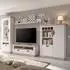 Lomado FERNA-61 TV-Lowboard Landhaus, Pinie weiß, 134x51x44cm (9PPLFZ31)