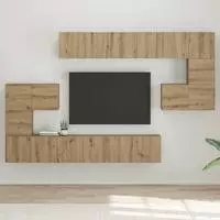 vidaXL TV-Schrankset 10 stk. Artisan-Eiche Holzwerkstoff