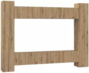 vidaXL TV-Schrankset 10-tlg. Artisan-Eiche, Holzwerkstoff (3393230)