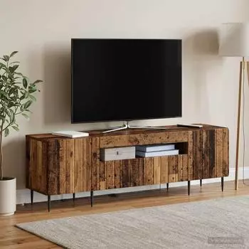 vidaXL ZWOLLE LED-TV-Schrank 153x35x43cm Altholz Holzwerkstoff (896473)