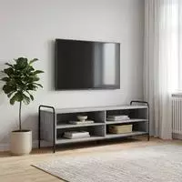vidaXL TV-Schrank 140 x 39,5 x 50 cm Sonoma-Grau Holzwerkstoff