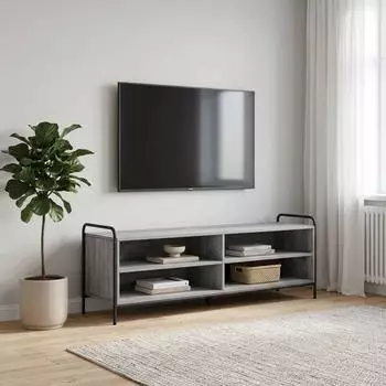 vidaXL TV-Schrank 140x39,5x50cm Sonoma-grau, Holzwerkstoff
