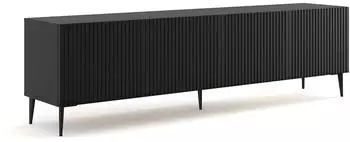 AC-D&eacute;co TV-Schrank Ravenna 4 T&uuml;ren, 200cm, schwarz matt (Ravenna B 200)
