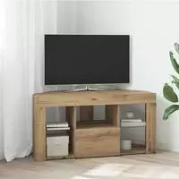 vidaXL Eck-LED-TV-Schrank 100 x 40 x 50 cm Artisan-Eiche Holzwerkstoff