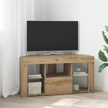 vidaXL Eck-TV-Schrank mit LED, Holzwerkstoff, 100x40x50cm