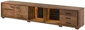 Massivmoebel24 BARK TV-Board Akazie Massivholz 235x40x47cm (33-313-406-0116)