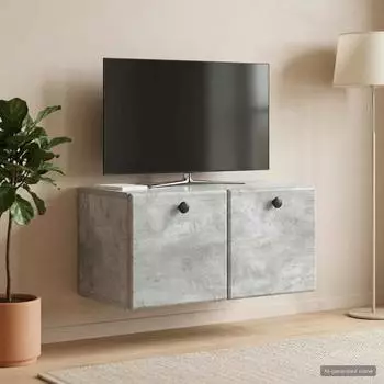 vidaXL Wandmontierter TV-Schrank 59,5x31x30cm betongrau
