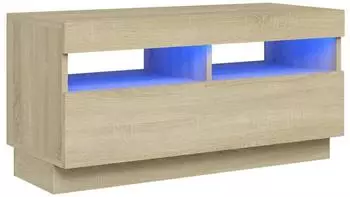 vidaXL TV-Schrank mit LED-Leuchten Sonoma-Eiche 80x35x40cm (804448)