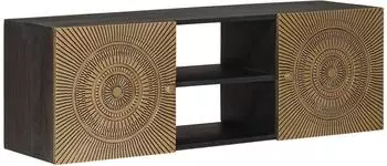 vidaXL TV-Schrank mit Regal, messing, 105x30x35cm (42020077)