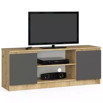 RAUMHIRSCH TV-Lowboard 140cm, 2 Türen, Eiche Artisan / Graphit Grau (800001522676)