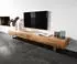 DeLife New Live-Edge Lowboard 240cm Akazie natur, 4 Schubladen, Kufe Edelstahl gebürstet