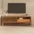 Idimex Adamo TV-Lowboard 145cm Massivholz, Eiche, Lamellen-Schiebetür (80125)