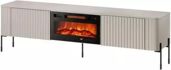 Mirjan24 TV-Lowboard Vera 190 EF mit Kamin, kaschmir, 190x55x40cm (800002000404)