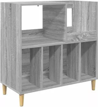 vidaXL Plattenspieler-St&auml;nder Sonoma-Grau 82x39,5x82,5cm
