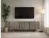 Finebuy Lowboard 160x56x46cm Akazie Massivholz Smoked Grey, 3 Türen (FB111428)