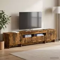vidaXL 5-teiliges LED TV Schrank Raucheiche Holzwerkstoff