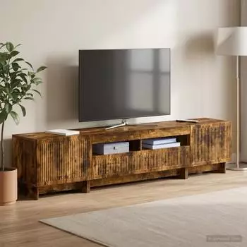 vidaXL TV-Schrank 5-teilig LED Raucheiche (3416422)