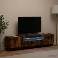 vidaXL 5-teiliges LED TV Schrank Raucheiche Holzwerkstoff