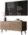 Lookway Colgante TV-Schrank Nussbaum 100cm mit LED-Beleuchtung, schräge Füße