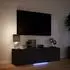 vidaXL TV-Schrank mit LED, 140x34x40cm, schwarz, Holzwerkstoff