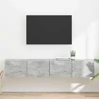 vidaXL TV-Wandschrank 2 stk. Betongrau Holzwerkstoff