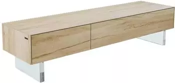 DeLife Cuor Lowboard Keramik Laminam&reg; Sabbia, eichefarbig, 150cm, 1 Klappe 1 Schubfach