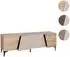 MCW TV-Rack Q83, MDF Melamin, Eiche-Optik, 160x55x42cm (MCW-Q83)