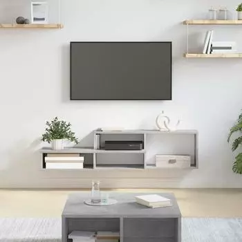 vidaXL Wand-TV-Schrank 120x25x28,5cm Holzwerkstoff, grau