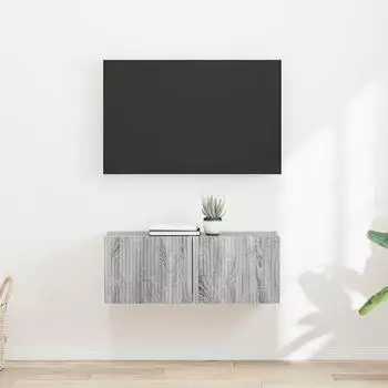 vidaXL TV-Wandschrank 2-tlg. Sonoma-Grau Holzwerkstoff (892182)