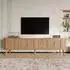 OKWISH TV-Schrank 180cm, MDF und Spanplatte, Eichenoptik, 4 Türen