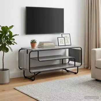 vidaXL TV-St&auml;nder 98x36x45cm Holzwerkstoff sonoma-grau