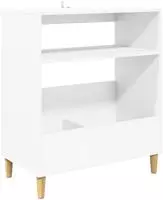 vidaXL Plattenspieler Stand Wei&szlig; 71 x 39,5 x 83 cm Holzwerkstoff