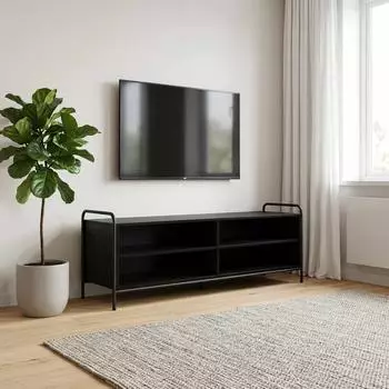 vidaXL TV-Schrank 140x39,5x50cm schwarz Eichen-Optik